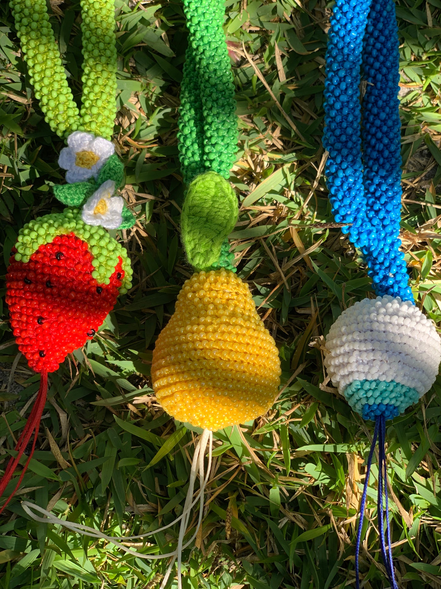 Strawberry Crochet Phone Chain