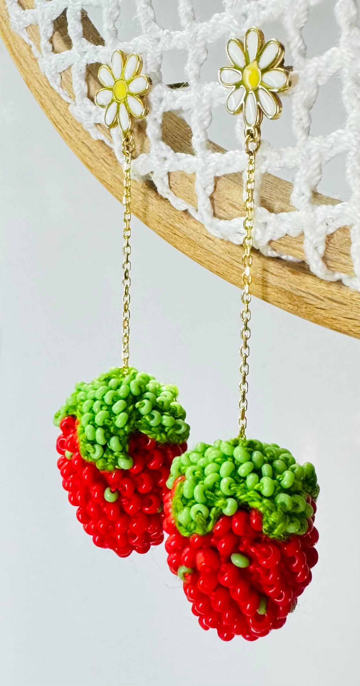 Strawberry 18k Gold Earrings