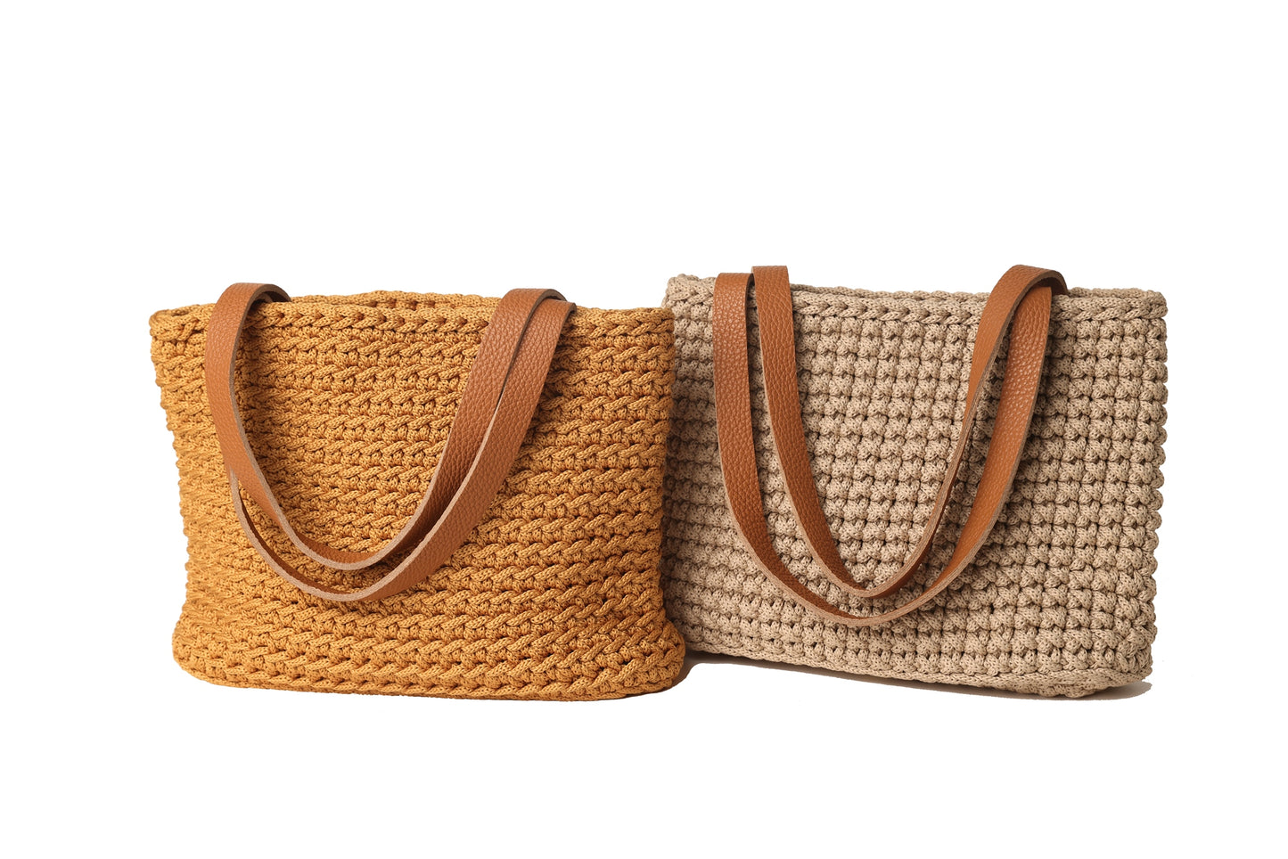 Crochet Shoulder Bag - beige